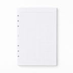 White planner refill page with perforated edges on a white background