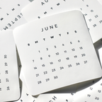 Calendar pages showing June on a white background